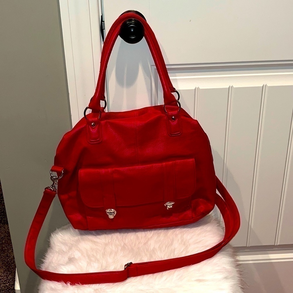 Ulla Popken Vibrant Red Shoulder Bag